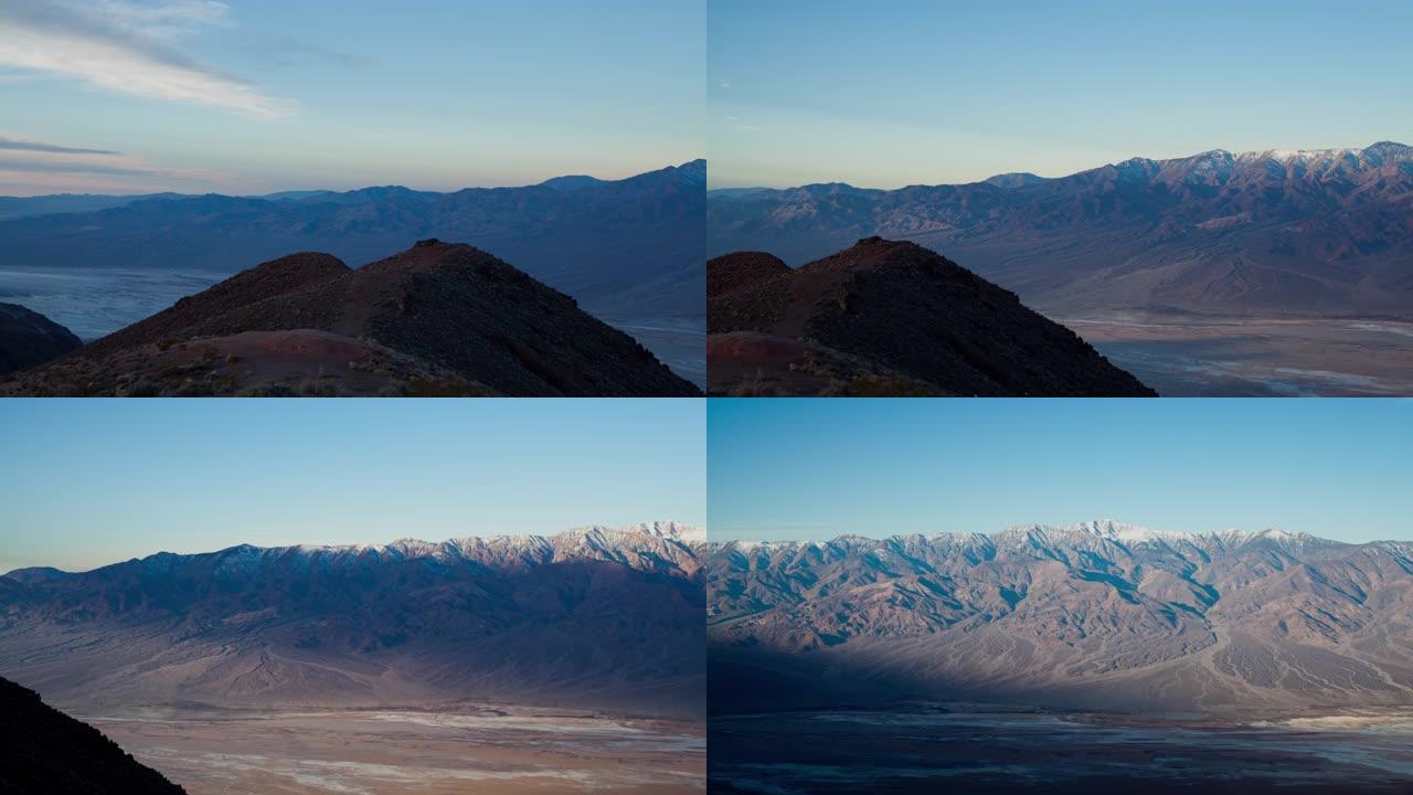 但丁视野中的日出-死亡谷国家公园-平移时间流逝