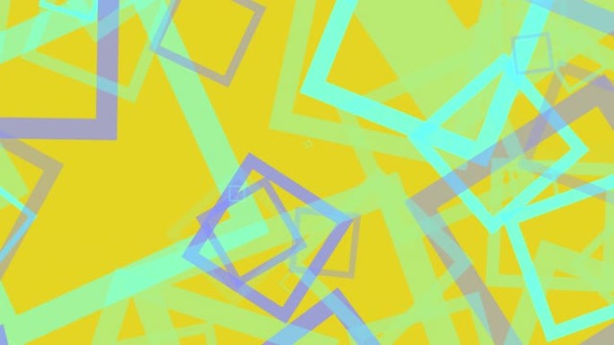 4k蓝绿色方形模糊抽象音乐会黄色背景