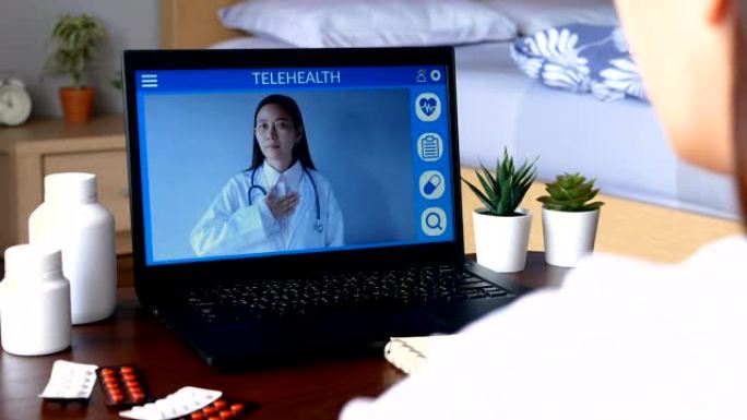 聋哑患者使用远程视频会议，通过vdo电话通过手语与笔记本电脑上的医生进行有关疾病，药物的在线咨询。远
