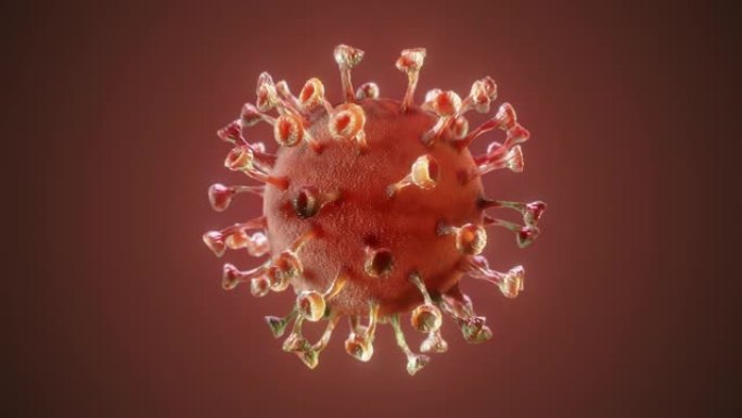 带阿尔法通道的电晕病毒3D Realisitc渲染