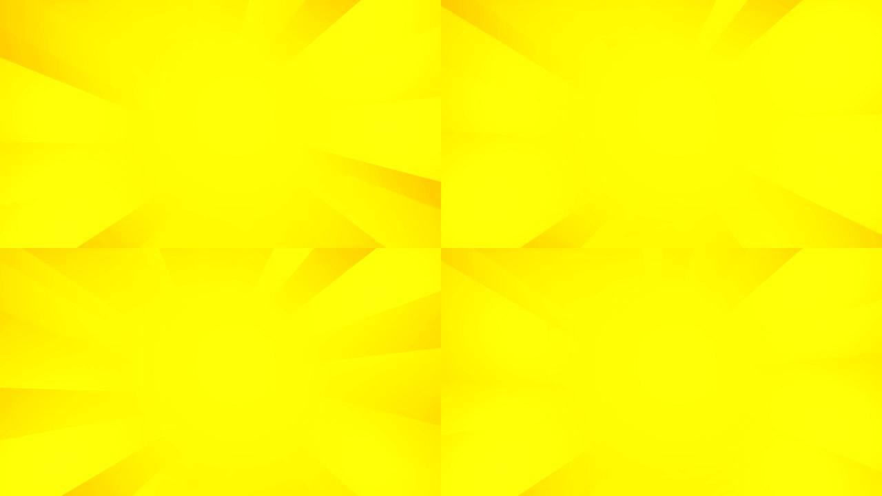 4k黄色太阳能无缝循环动画背景。数字封底vj