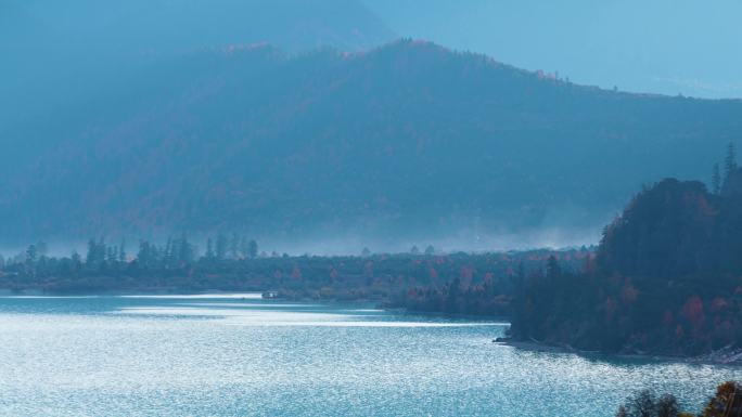 旅游景区 湖光山色 甘肃旅游 碧蓝湖水