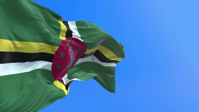 多米尼加-3D逼真的挥舞旗帜背景