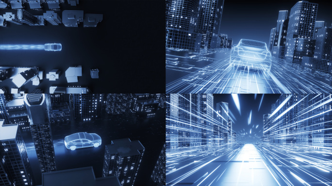 科技自动驾驶虚拟世界新能源汽车片头