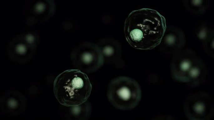细胞生物学的3d渲染处理最小的生命单位。