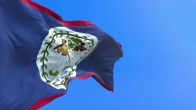 伯利兹- 3D现实挥舞旗帜的背景