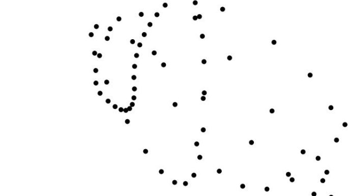 数字运动设计。奇怪运动中的球体物体。孤立白色背景上的动画黑球。混乱的曲线形状变形。