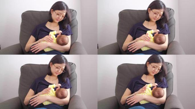 日本母亲母乳喂养婴儿