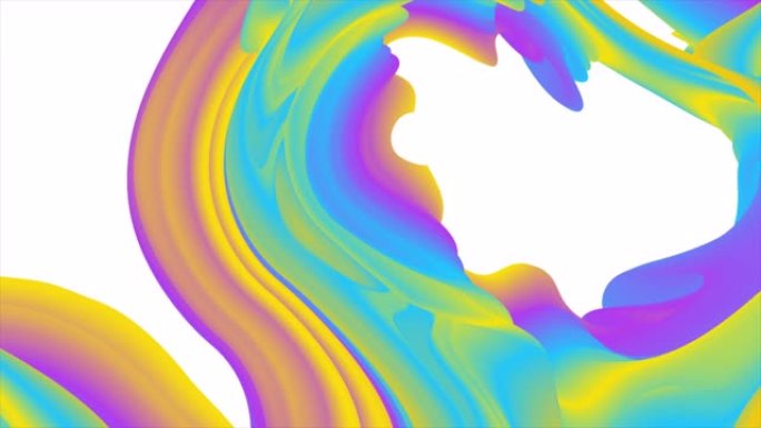 彩色3d流动波浪抽象运动背景