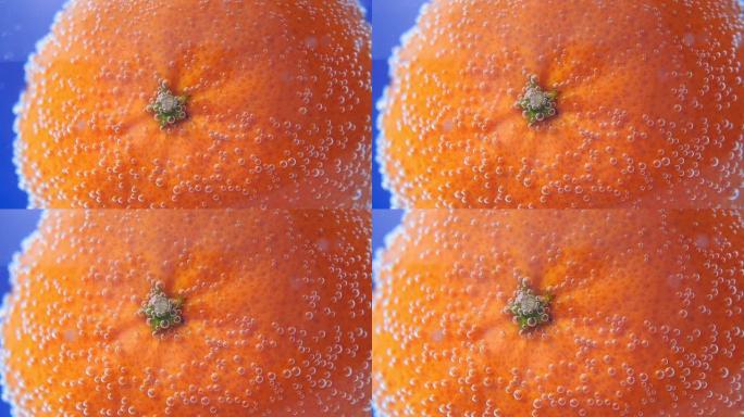 橘子果实，背景，在水中，在水下。背景，纹理。选择性聚焦，特写