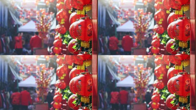 中国城的中国新年灯笼