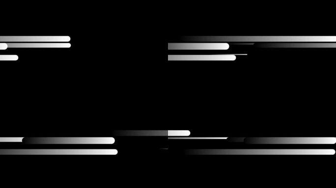 在黑色背景高清1920x1080上水平移动运动的粗白线