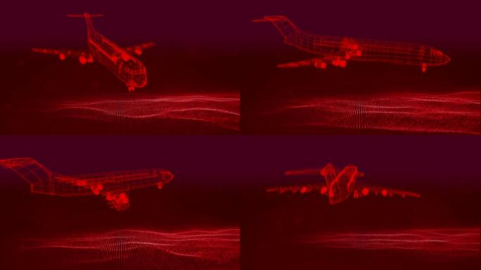 飞机模型三维技术制图动画