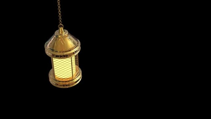 阿拉伯金色斋月灯笼，包括alpha频道