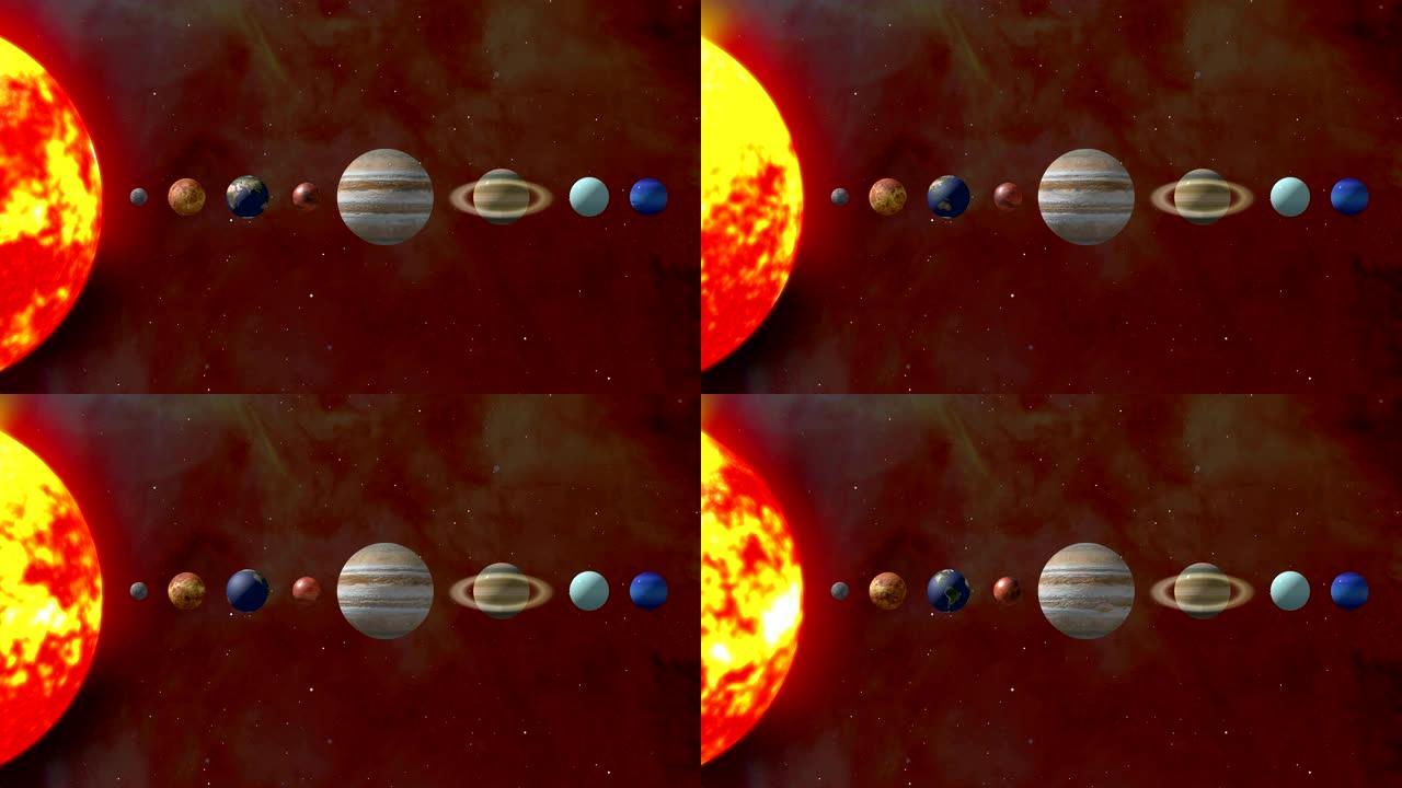 4k太阳系动画 | 可循环