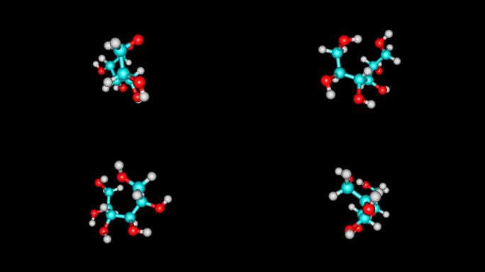 山梨糖醇分子旋转; 全高清视频