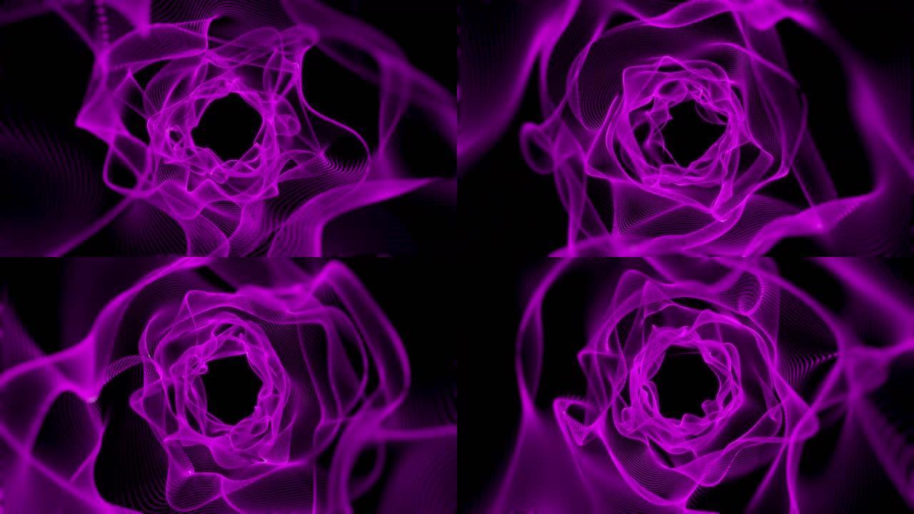 抽象条纹波背景紫色抽象运动背景抽象vj紫