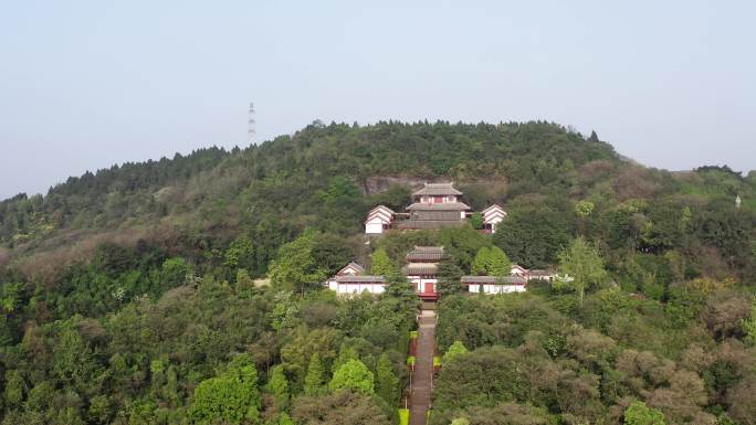 四川南充西山风景区万卷楼