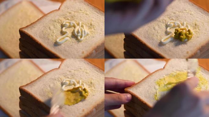 制作三明治制作三明治早餐