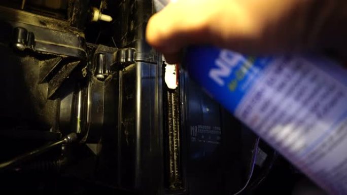 清洁汽车空调发泡保温材料特写镜头家用电器