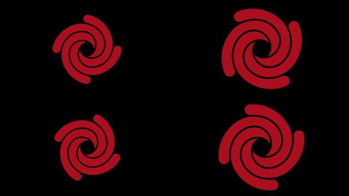 4k视频模型的频闪和催眠效果，在16:9视频格式。