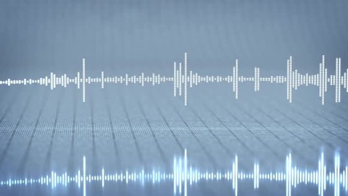 音频音乐声波数字均衡器无缝循环3D渲染动画
