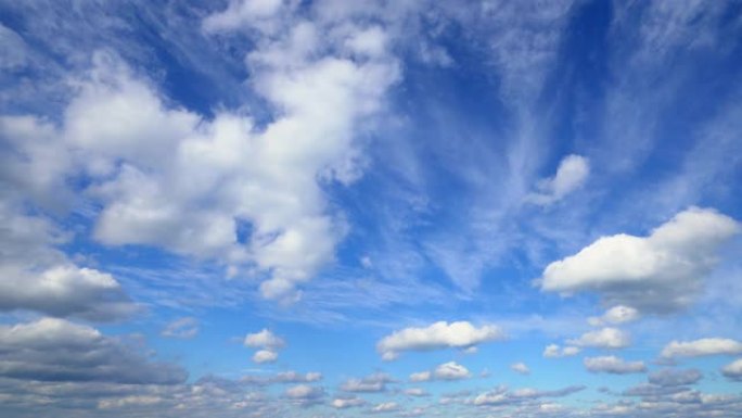 晴朗的天空有云蔚蓝天空唯美云朵