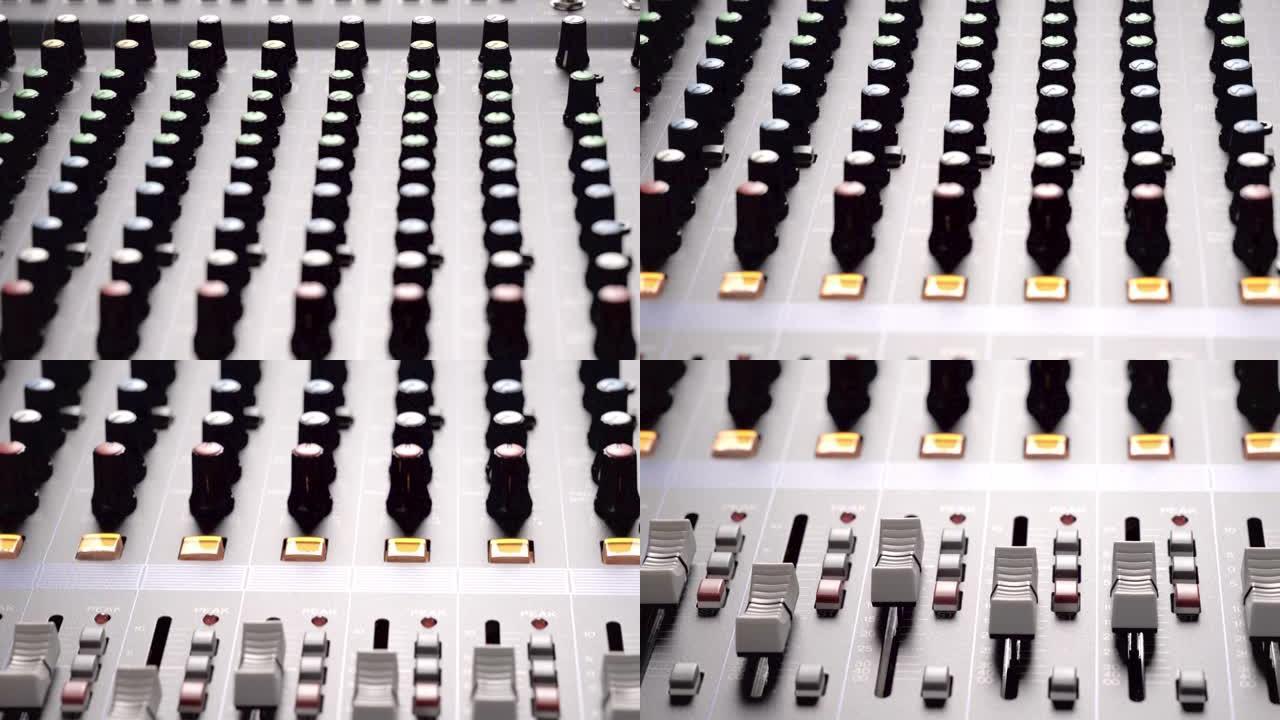 音乐会音响控制台平移剪辑混合桌教堂或活动