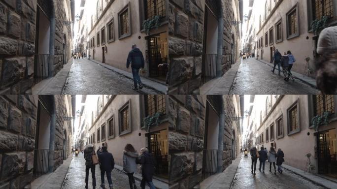 佛罗伦萨的人们走在街上