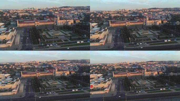 葡萄牙里斯本无人机的城市景观视频视图