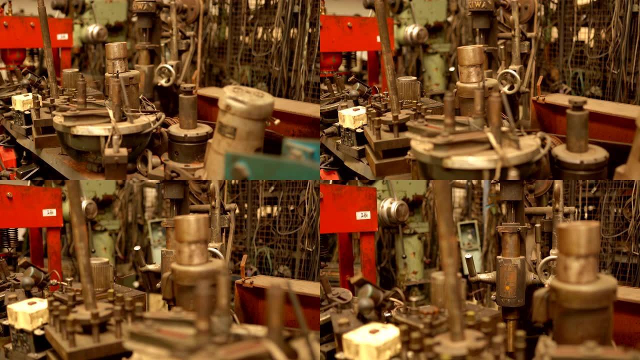 工厂里的工业机器机器零件各种器具工厂配件