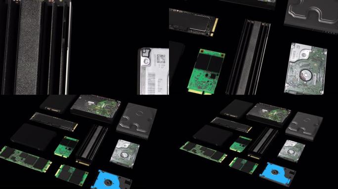 许多固态硬盘-高清-缩小黑色背景