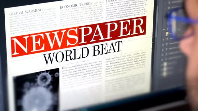 报纸标题-“世界击败科罗纳!”