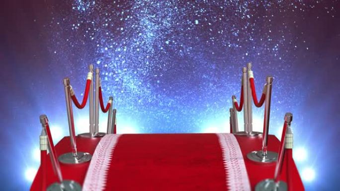带灯的神奇红地毯嘉年华游乐场铺红毯
