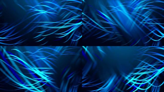 蓝色矢量色带网格技术波浪形视频背景