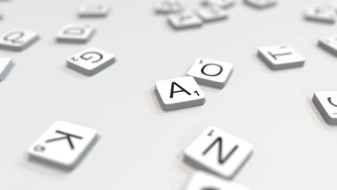 用字母磁贴制作ABCDEF文本