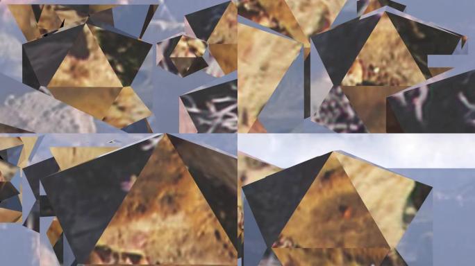 钻石移动制作图案的动画。