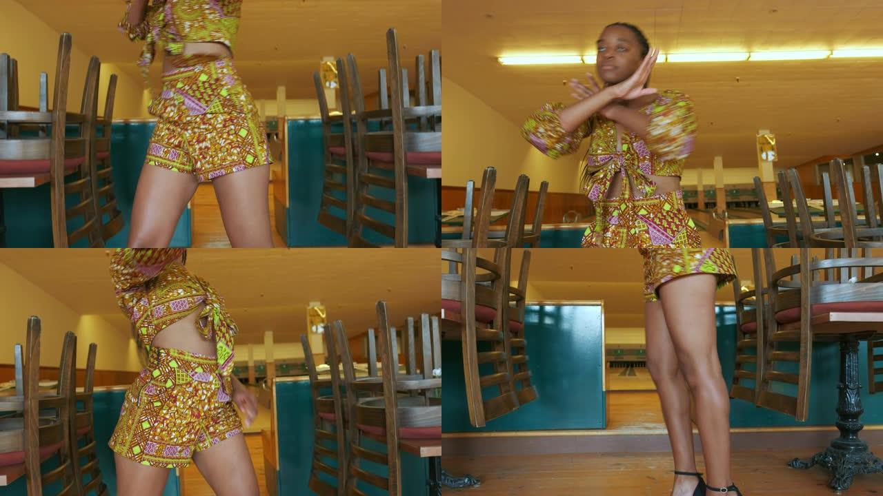 跳舞的非洲女人