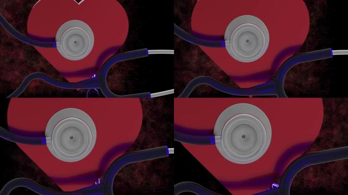 医用听诊器和红心听诊器三维动画原理
