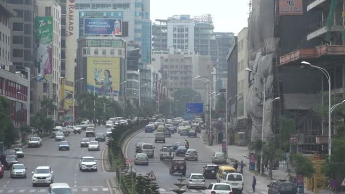 埃塞俄比亚首都亚的斯亚贝巴繁忙的城市