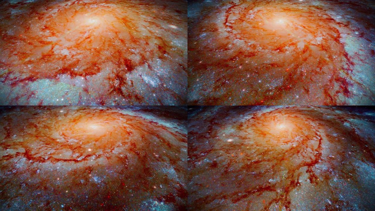 梅西耶101螺旋风车星系的哈勃望远镜视图。