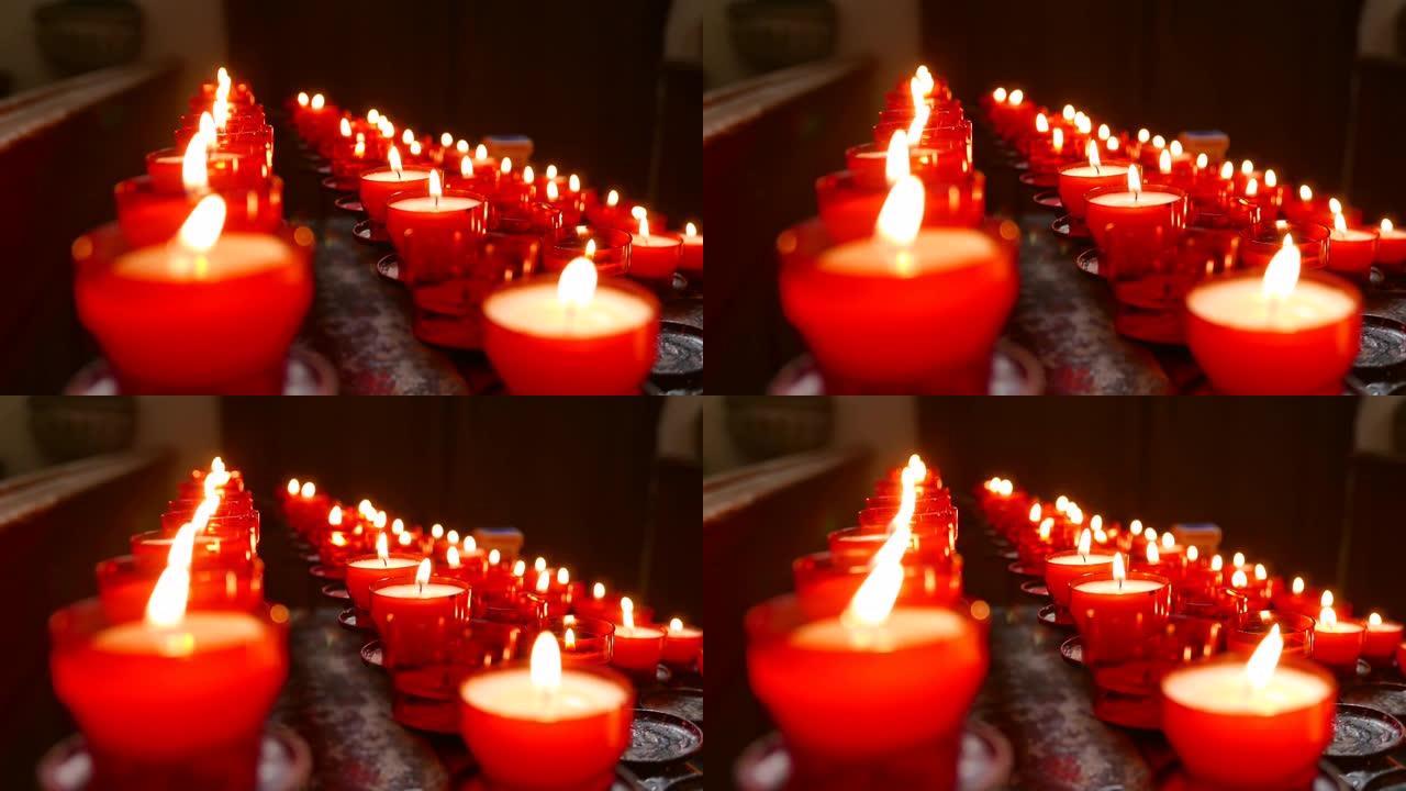 红色献祭的蜡烛
