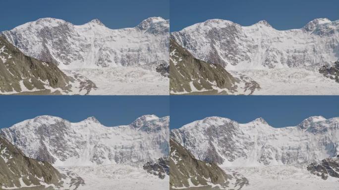 华丽的高山全景，白雪公主贝鲁卡山脉闪耀在冰川上方