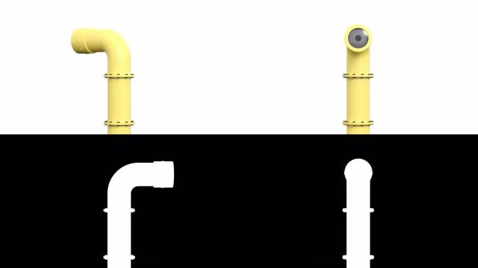 黄色潜艇潜望镜卡通风格与阿尔法频道