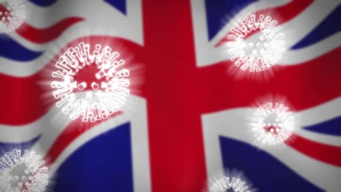 英国新冠病毒疫情封锁警报- 3d动画