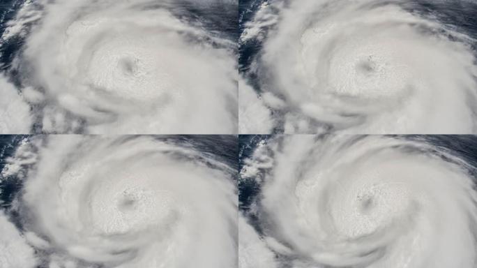 飓风风暴龙卷风，卫星视图。美国国家航空航天局提供的这段视频的元素