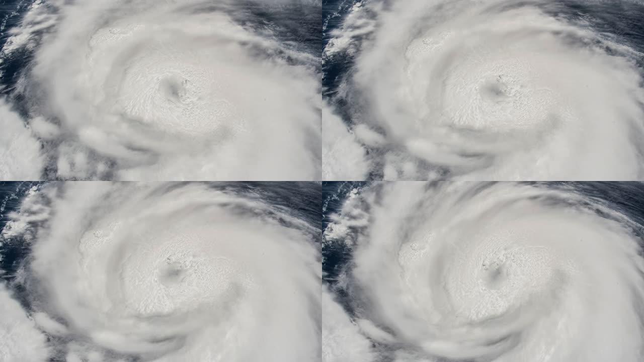飓风风暴龙卷风，卫星视图。美国国家航空航天局提供的这段视频的元素