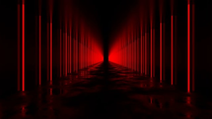 红色隧道环路无限循环动态舞台