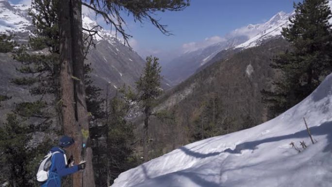 瑞士阿尔卑斯山的滑雪之旅