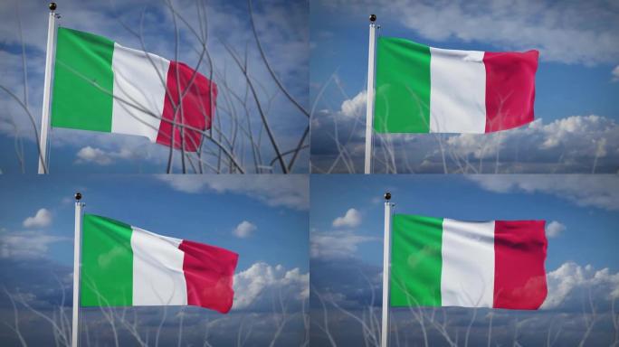 意大利国旗与民族自豪感-画面动画